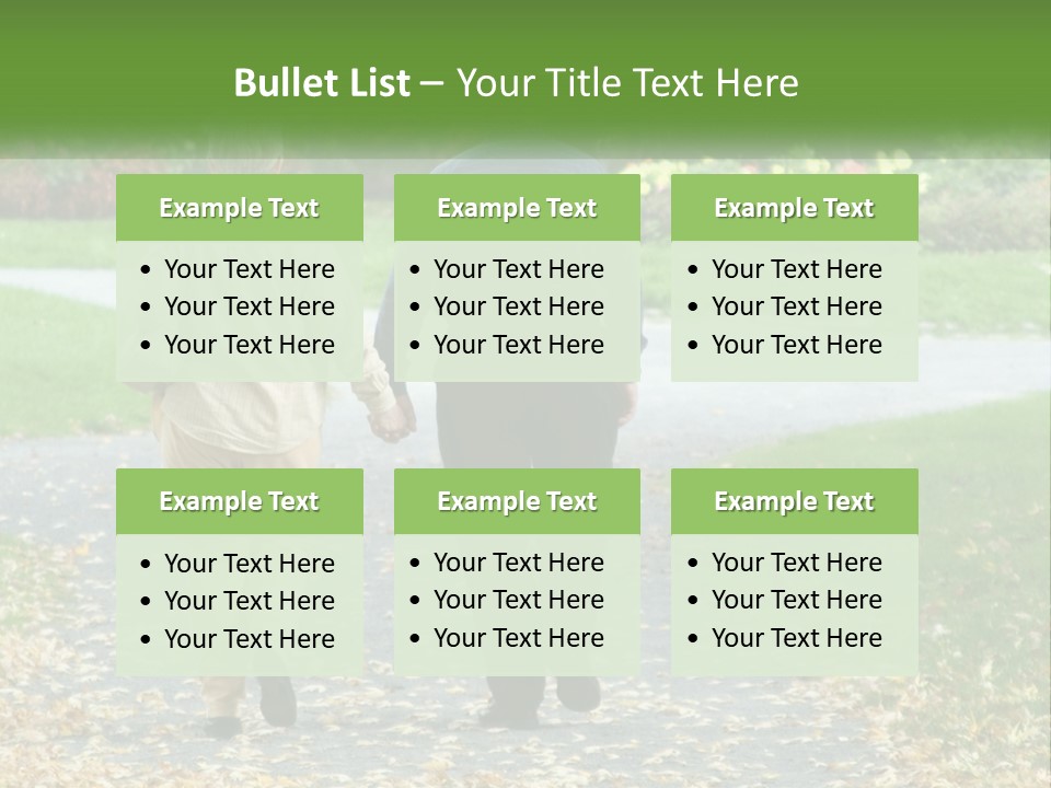 Walking Older Path PowerPoint Template