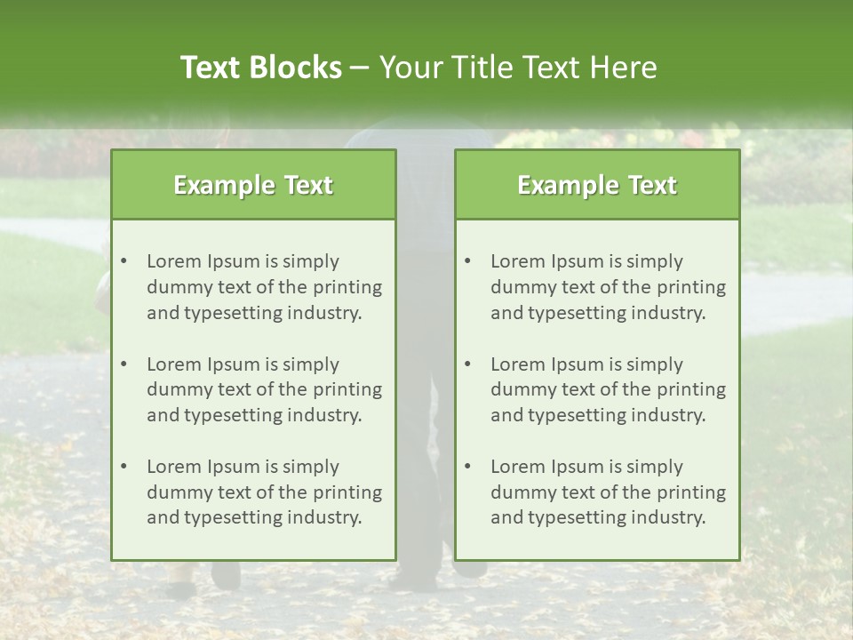 Walking Older Path PowerPoint Template