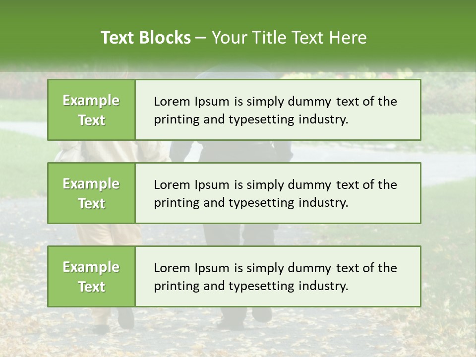 Walking Older Path PowerPoint Template