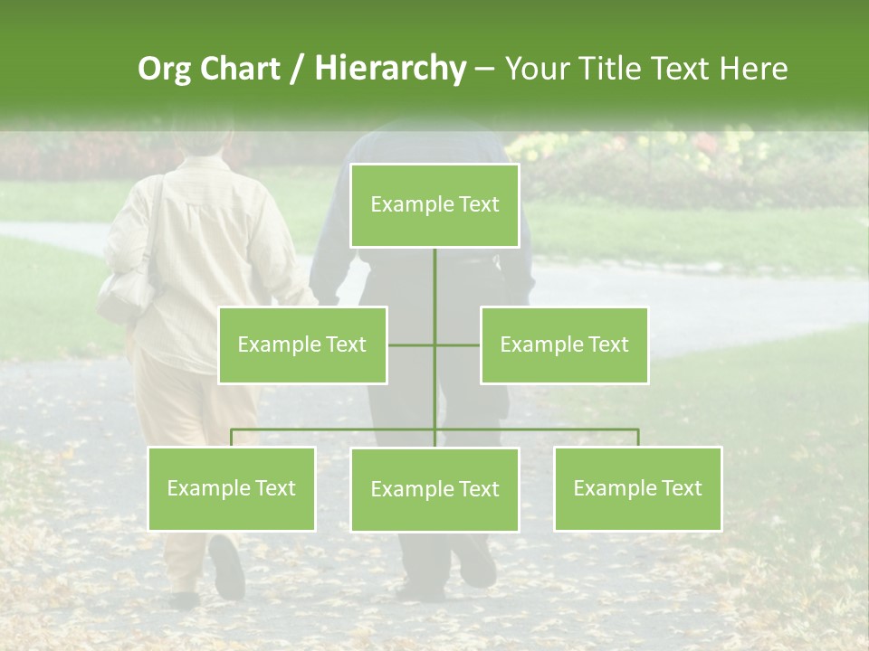 Walking Older Path PowerPoint Template