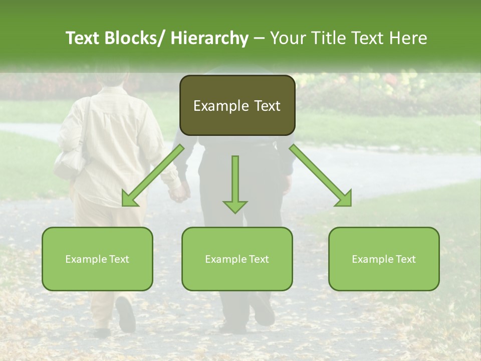 Walking Older Path PowerPoint Template