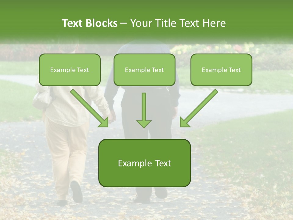 Walking Older Path PowerPoint Template