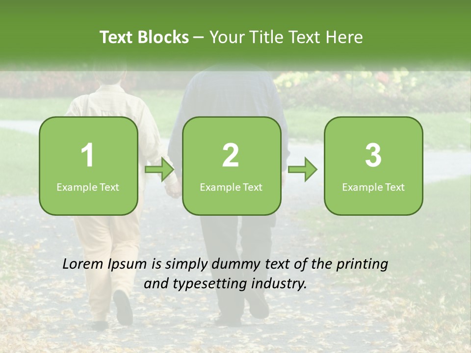 Walking Older Path PowerPoint Template