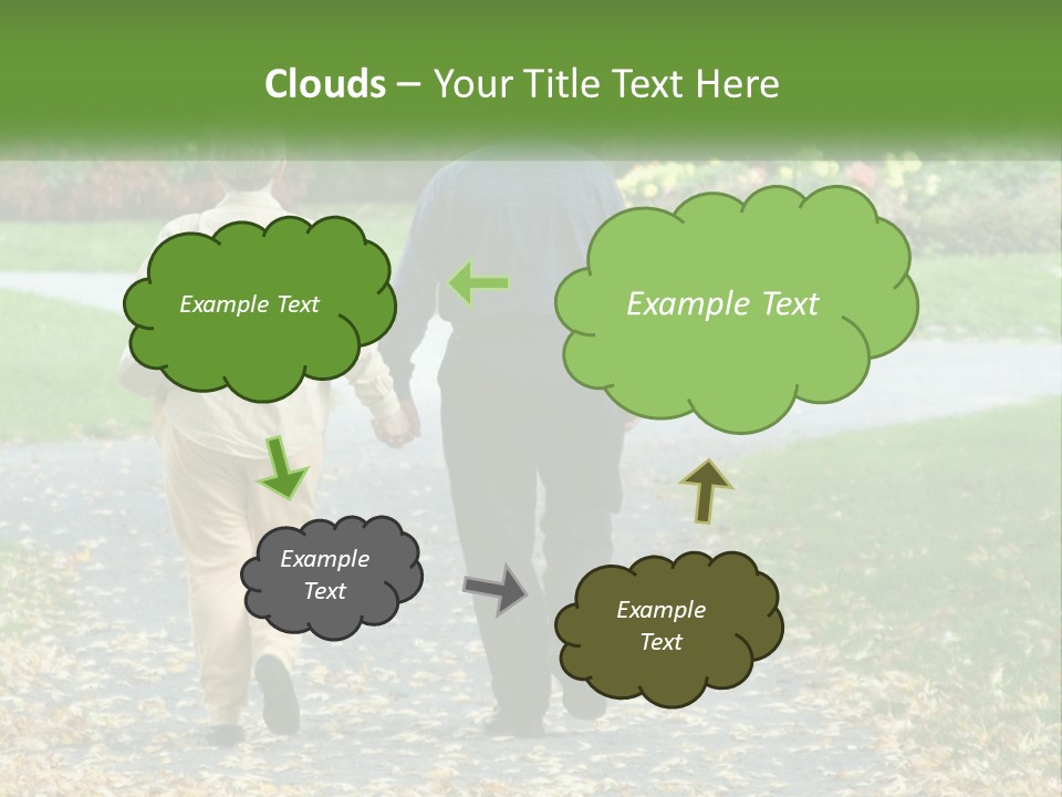 Walking Older Path PowerPoint Template