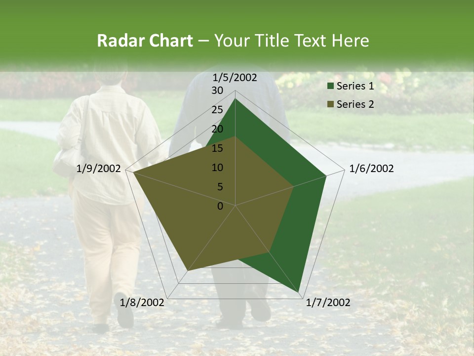 Walking Older Path PowerPoint Template