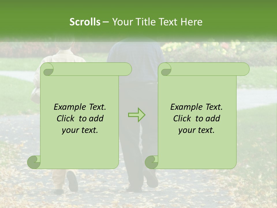 Walking Older Path PowerPoint Template