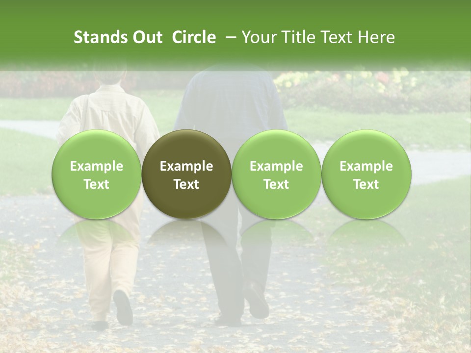 Walking Older Path PowerPoint Template