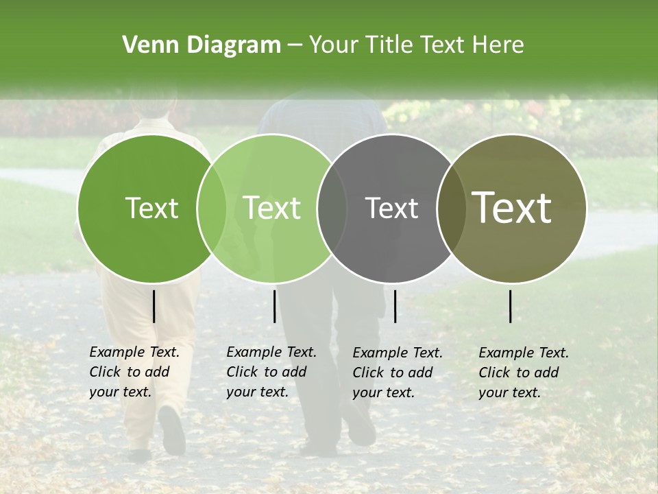 Walking Older Path PowerPoint Template