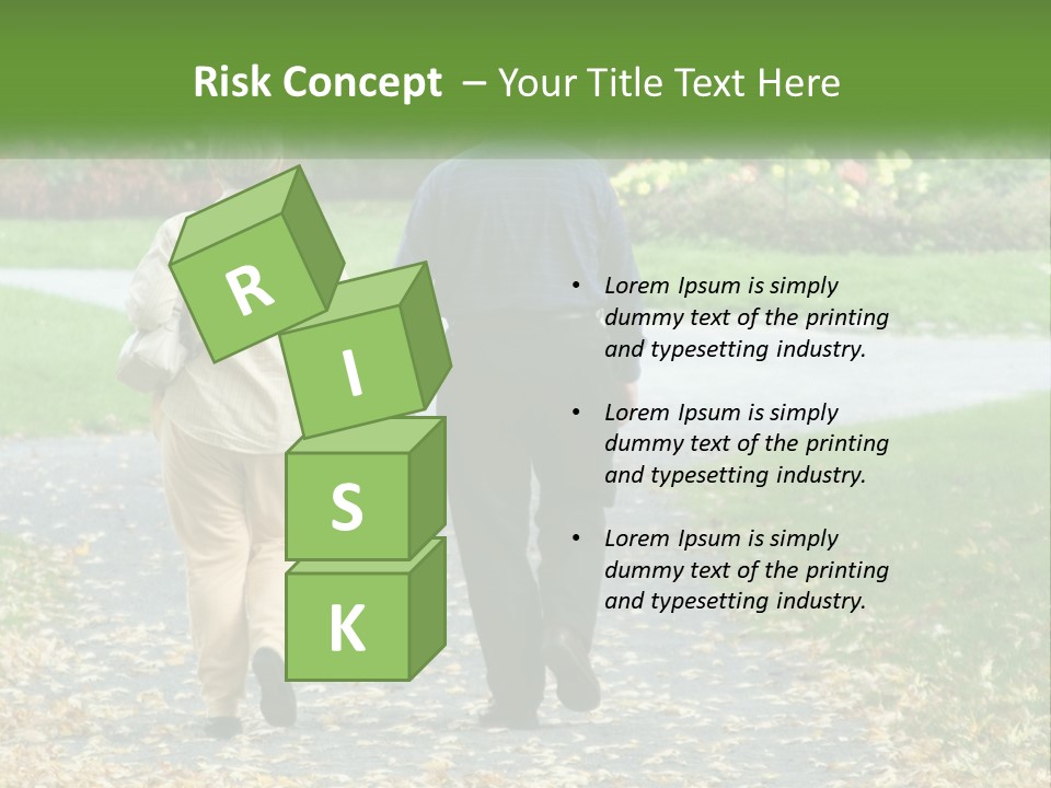 Walking Older Path PowerPoint Template