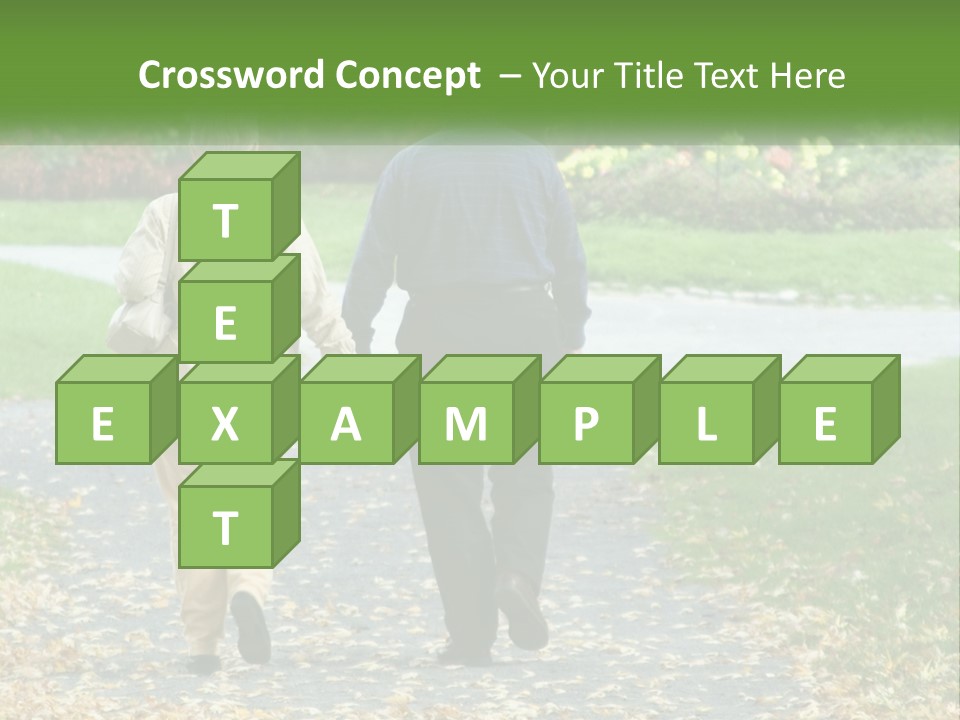Walking Older Path PowerPoint Template