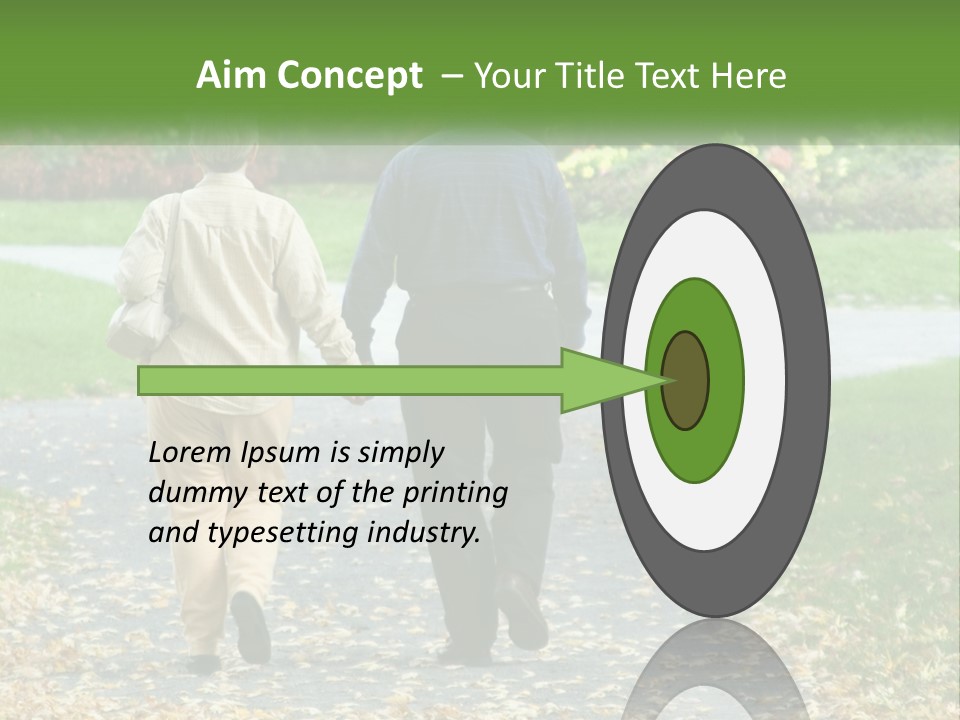 Walking Older Path PowerPoint Template