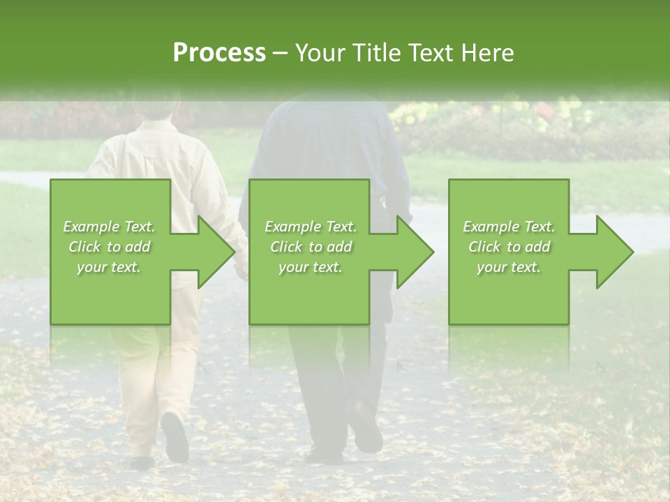 Walking Older Path PowerPoint Template