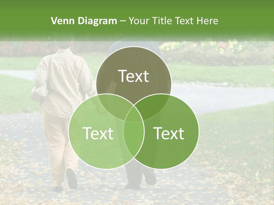 Walking Older Path PowerPoint Template