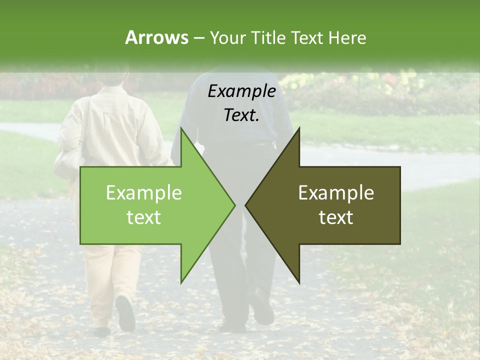 Walking Older Path PowerPoint Template