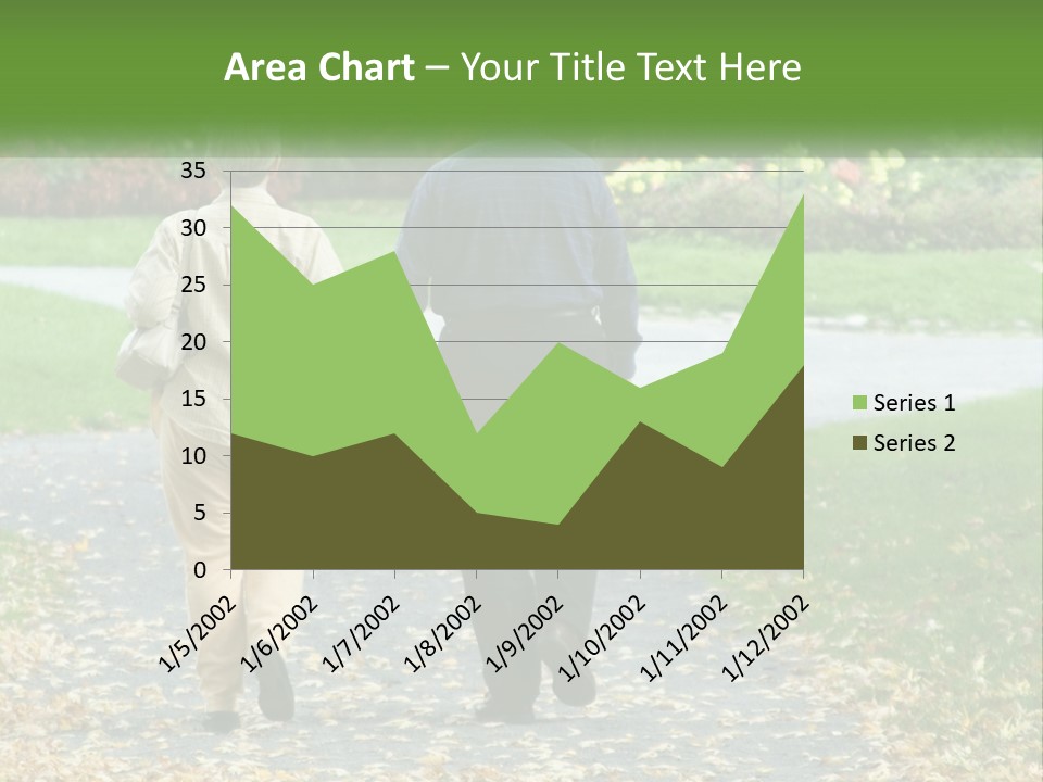 Walking Older Path PowerPoint Template