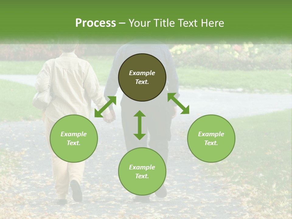 Walking Older Path PowerPoint Template