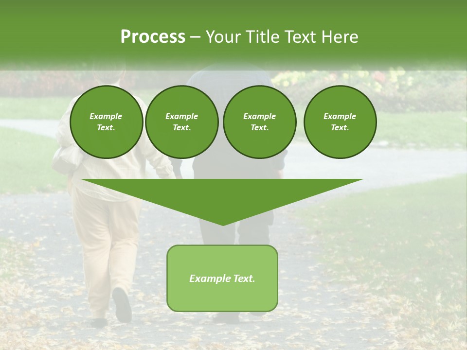 Walking Older Path PowerPoint Template