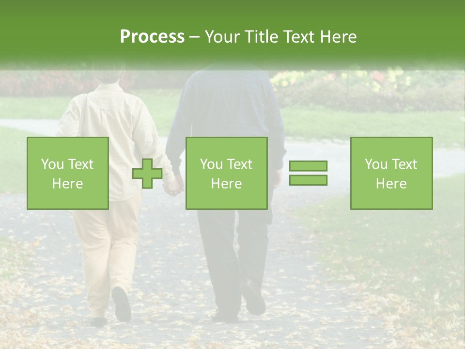 Walking Older Path PowerPoint Template