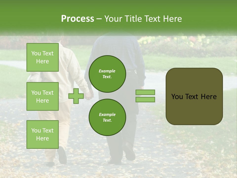 Walking Older Path PowerPoint Template