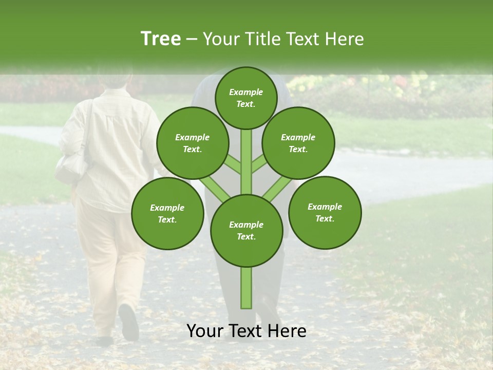 Walking Older Path PowerPoint Template