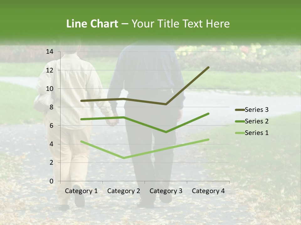 Walking Older Path PowerPoint Template