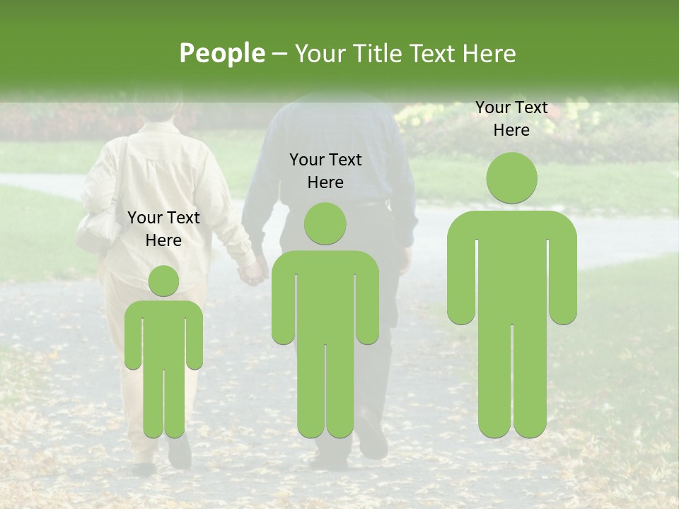 Walking Older Path PowerPoint Template
