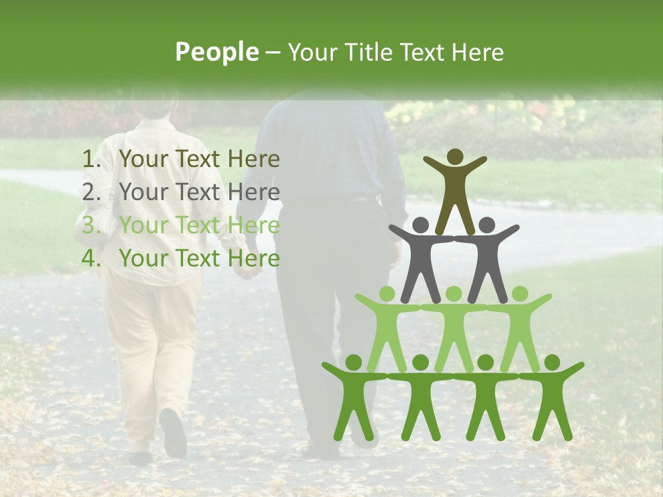 Walking Older Path PowerPoint Template