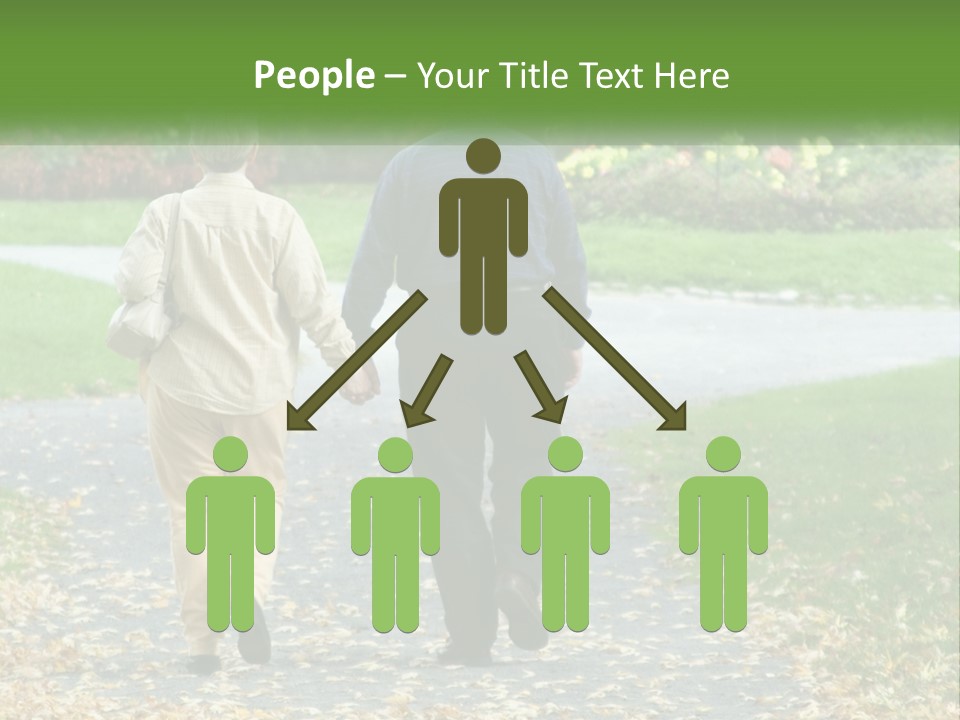 Walking Older Path PowerPoint Template