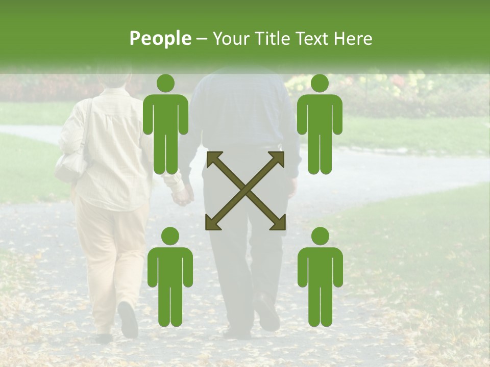 Walking Older Path PowerPoint Template