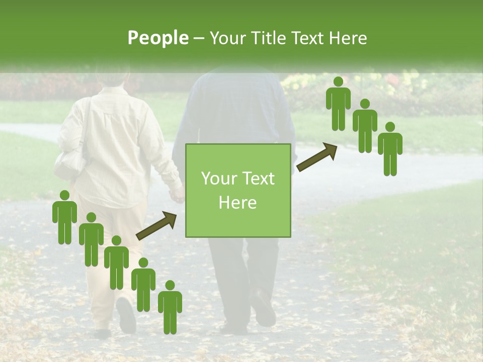 Walking Older Path PowerPoint Template