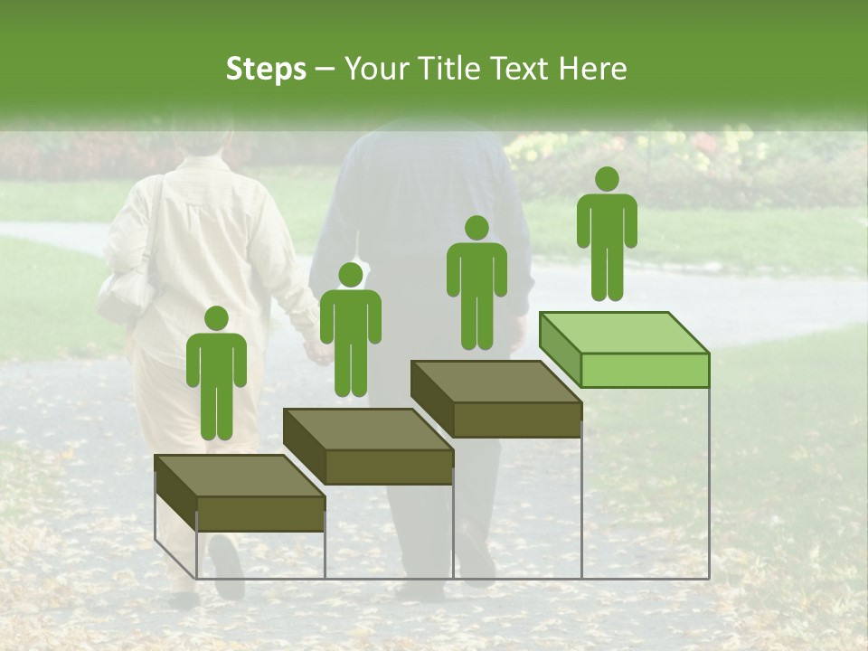 Walking Older Path PowerPoint Template