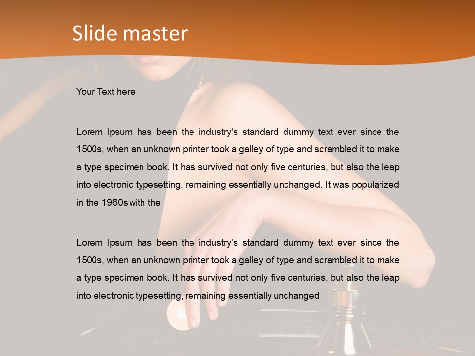 Adult Female Money PowerPoint Template