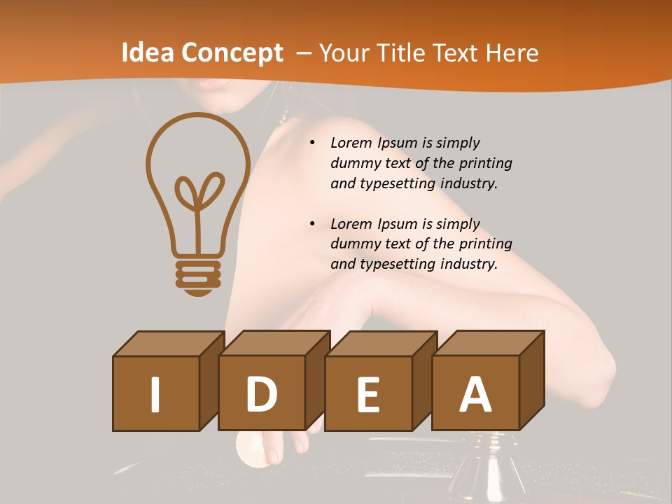 Adult Female Money PowerPoint Template