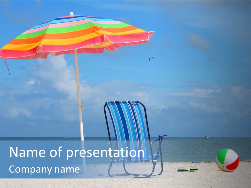 Sunny Travel Umbrella PowerPoint Template