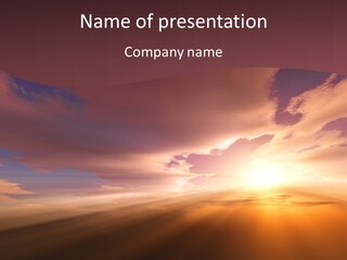 Sunset Background Climate PowerPoint Template