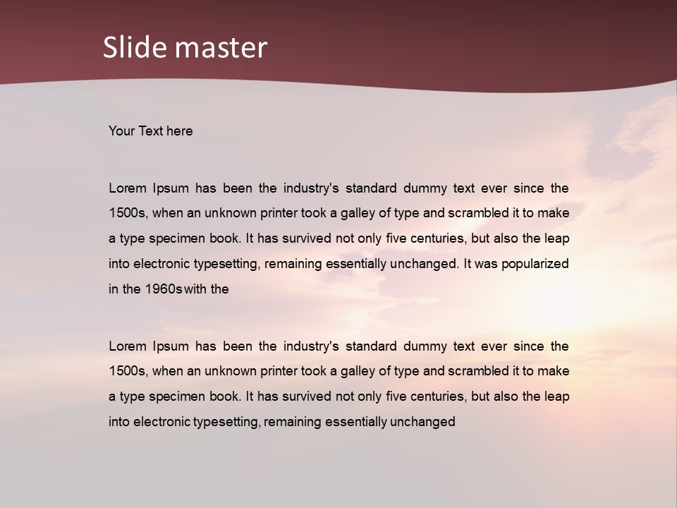 Sunset Background Climate PowerPoint Template