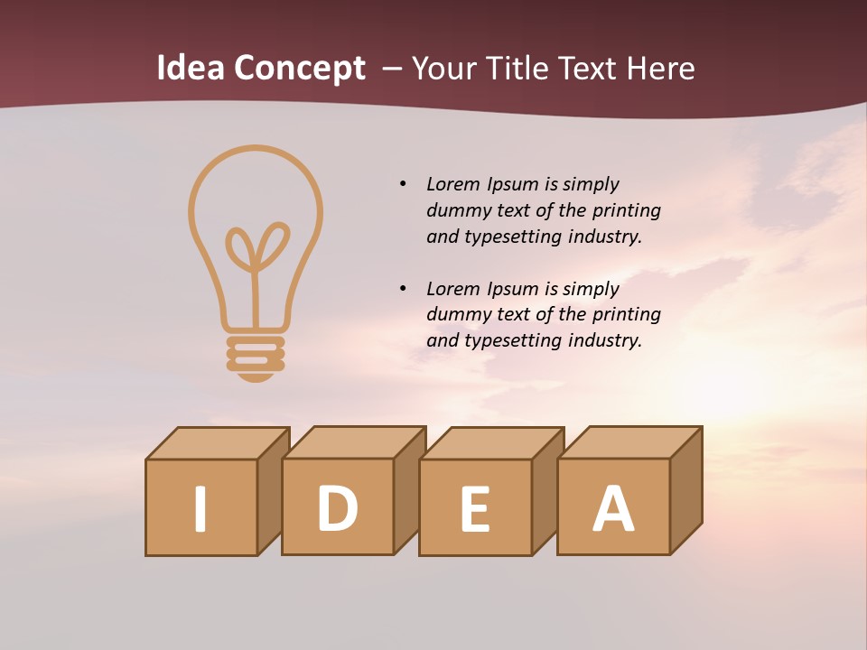 Sunset Background Climate PowerPoint Template