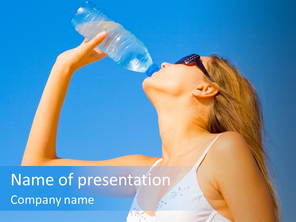 Fit Water Background PowerPoint Template