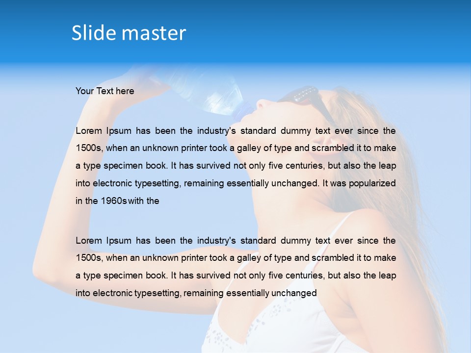 Fit Water Background PowerPoint Template