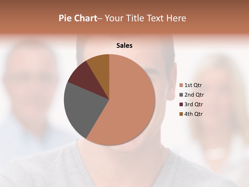 A Man Smiling With A Group Of People Behind Him PowerPoint Template