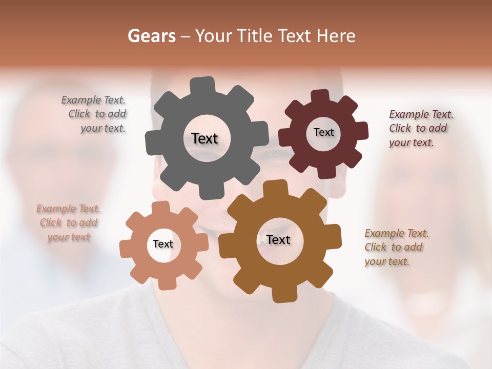 A Man Smiling With A Group Of People Behind Him PowerPoint Template