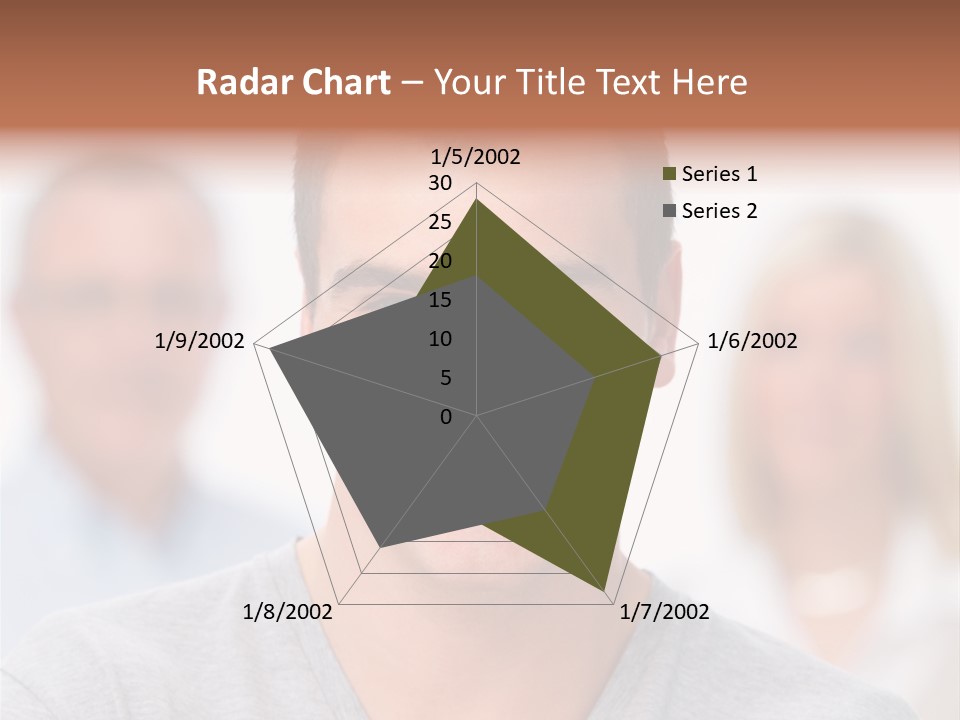 A Man Smiling With A Group Of People Behind Him PowerPoint Template