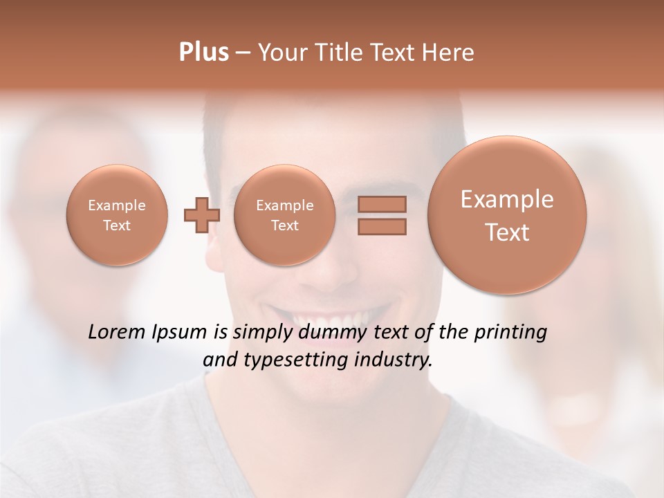 A Man Smiling With A Group Of People Behind Him PowerPoint Template