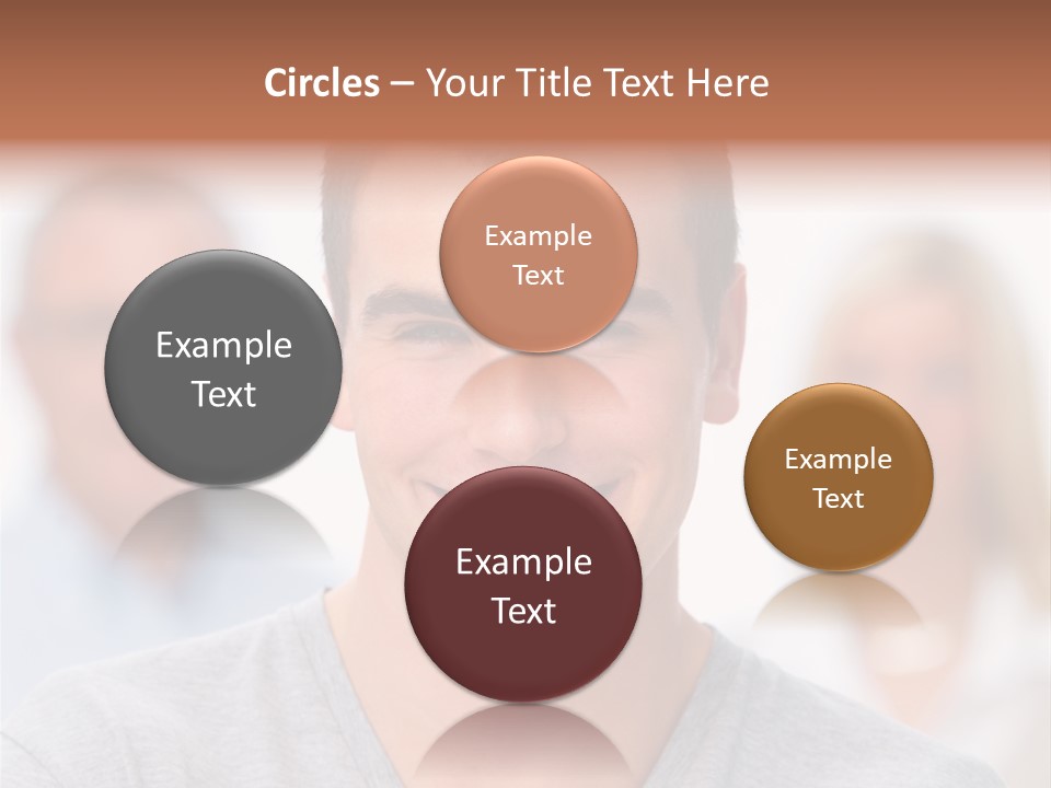 A Man Smiling With A Group Of People Behind Him PowerPoint Template