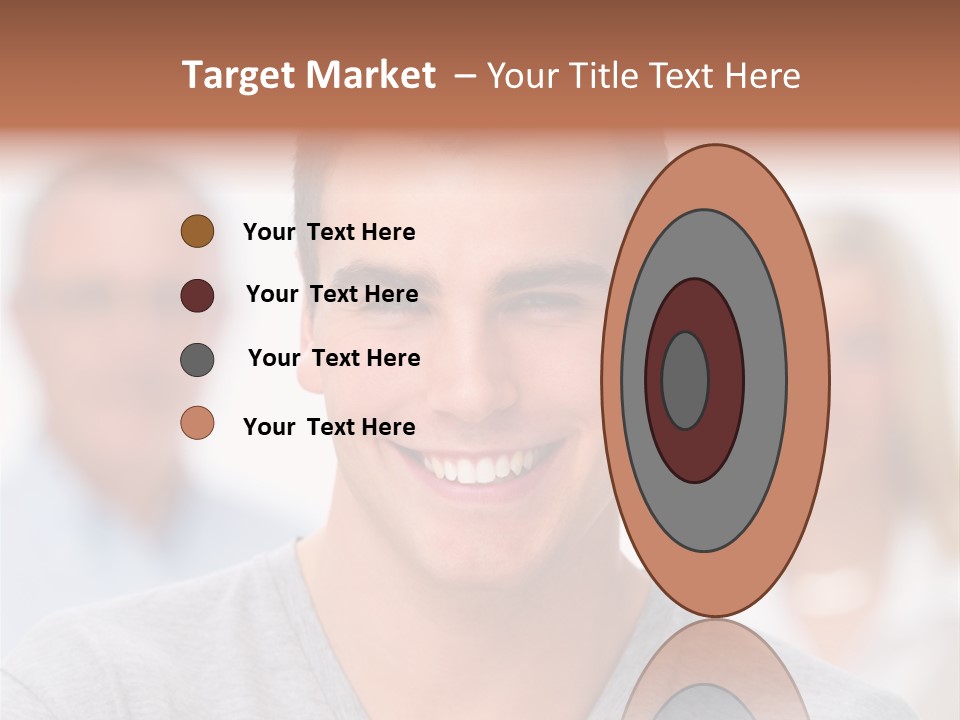 A Man Smiling With A Group Of People Behind Him PowerPoint Template