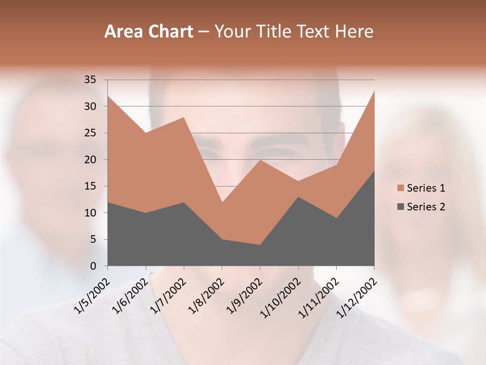 A Man Smiling With A Group Of People Behind Him PowerPoint Template