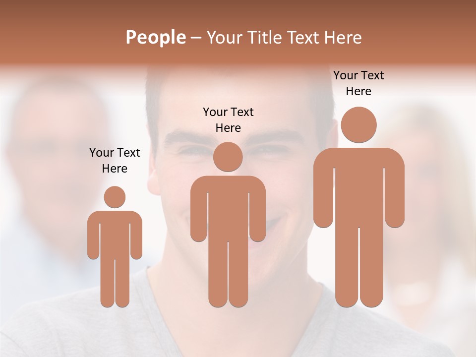 A Man Smiling With A Group Of People Behind Him PowerPoint Template