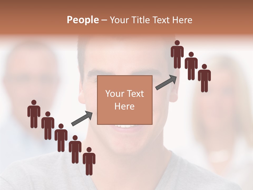 A Man Smiling With A Group Of People Behind Him PowerPoint Template