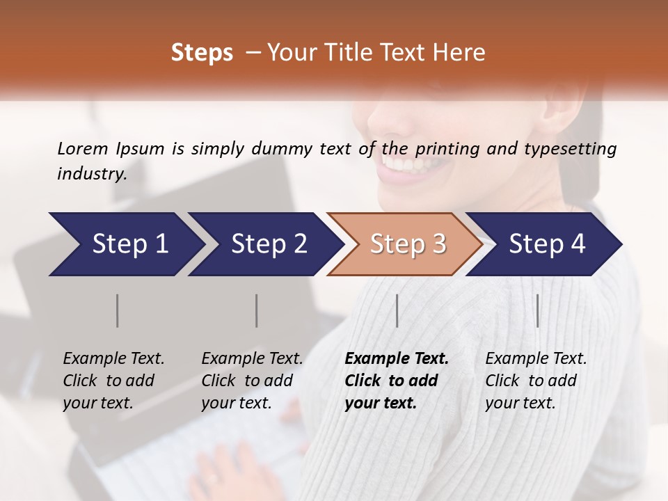 A Woman Holding A Laptop Computer In Her Hands PowerPoint Template