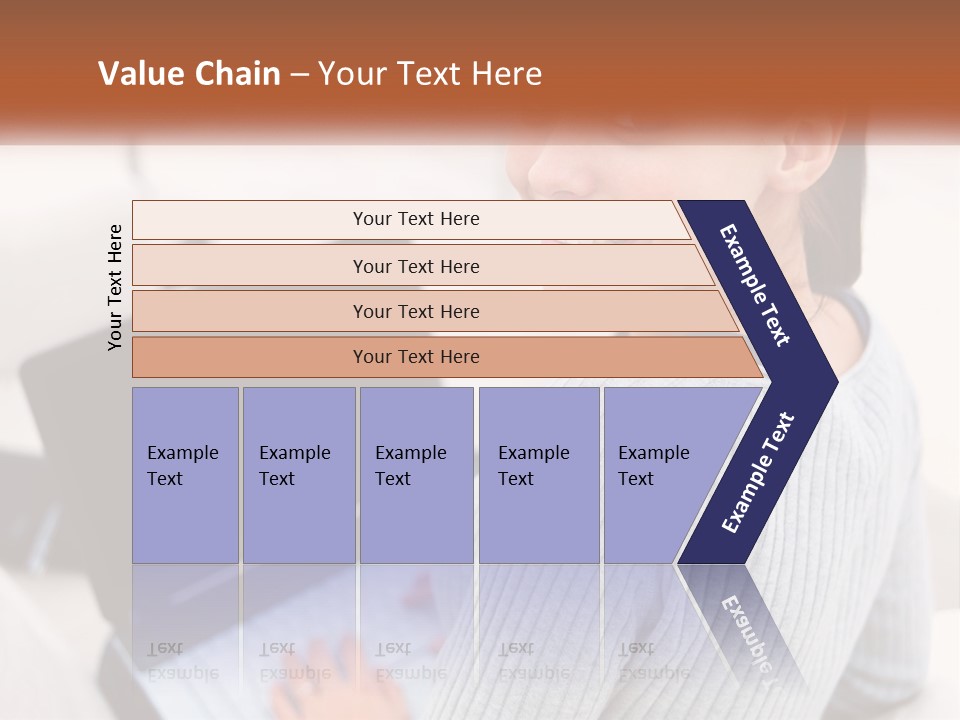 A Woman Holding A Laptop Computer In Her Hands PowerPoint Template